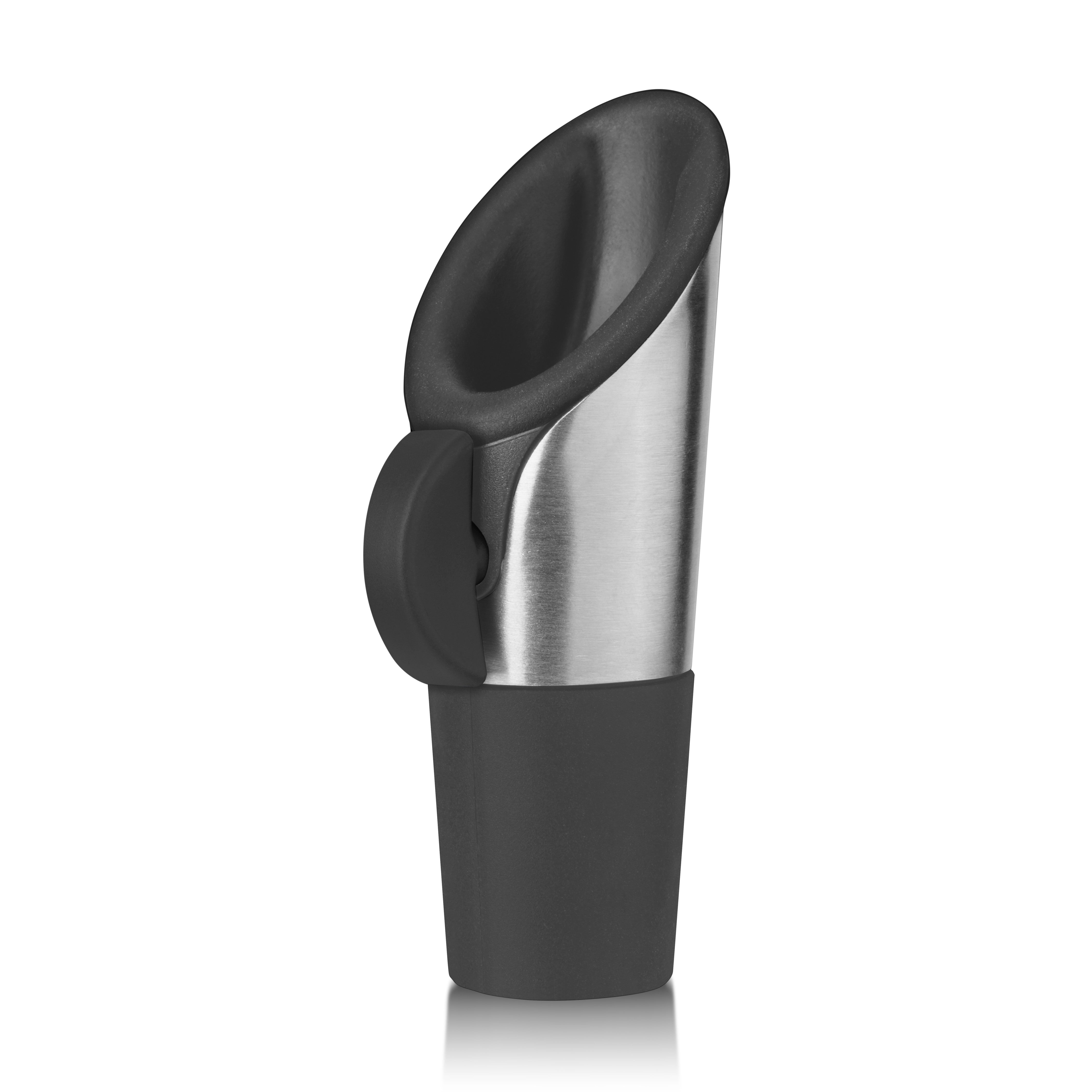 Wine Pourer and Stopper in Graphite